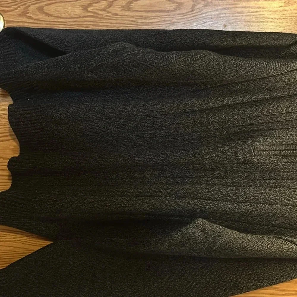 Oscar De La Renta Gray Full Zip Long Sleeve Sherpa Collar Sweater Pullover Men M - Picture 6 of 6